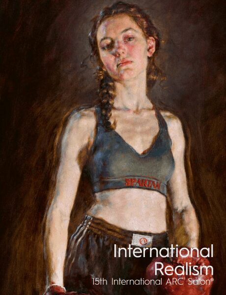 A painting of a woman in a sports bra